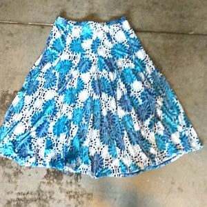 Midi floral print skirt